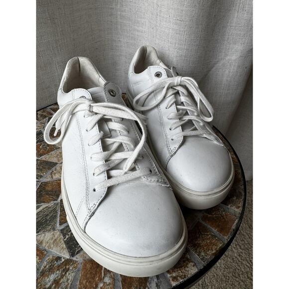 Birkenstock Bend Low Leather Sneakers White Size 40 (US W9/M7) Regular Fit - Picture 2 of 10